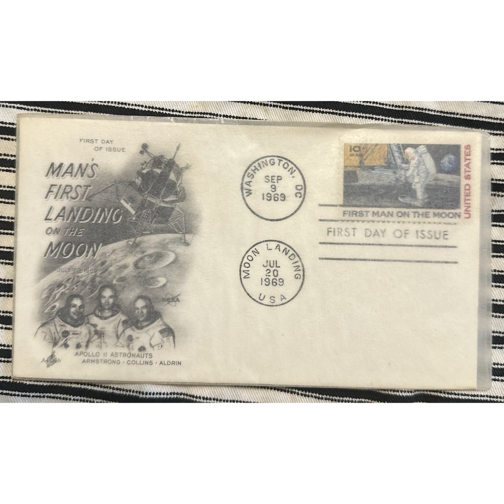 US FDC #C76 Artcraft Ayerst 1969 DC First Man Moon Lunar Landing Space Cachet
